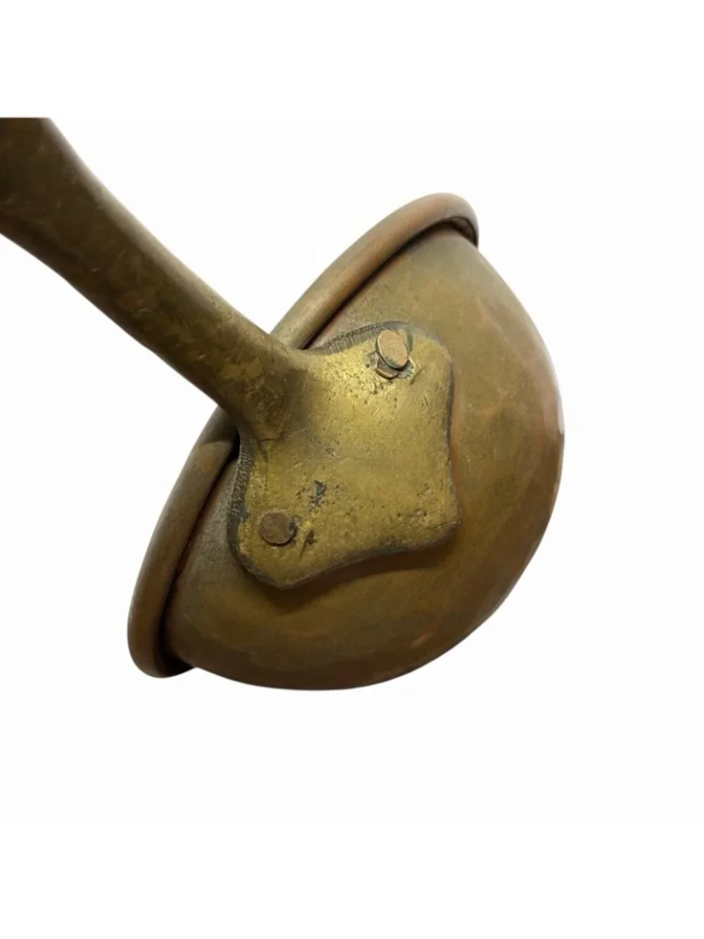 Vintage Hammered Copper Serving Ladle Brass Handle 11”